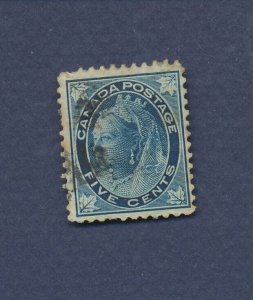 CANADA - Scott 70 - used - 5 cent Queen Victoria - 1897