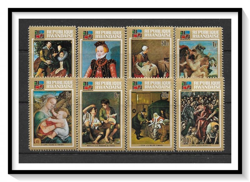 Rwanda #523-530 Paintings Set MNH