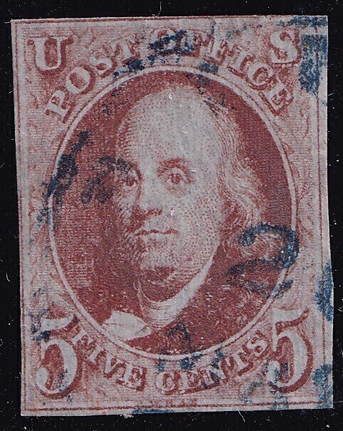 US #1b 1847 Used VF 4-margin  Reduced 5x! 2/7