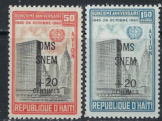 Haiti CB35-36 MNH 1961 Surcharges (ak4527)