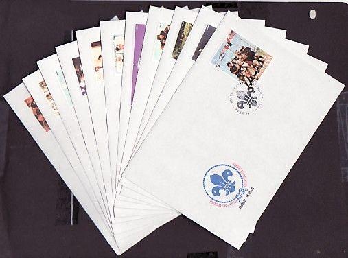 Touva, 2000 Local. N. Rockwell`s Scout Metallic stamps. 11 First day covers. ^