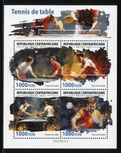 CENTRAL AFRICA 2023 TABLE TENNIS SHEET MINT NH