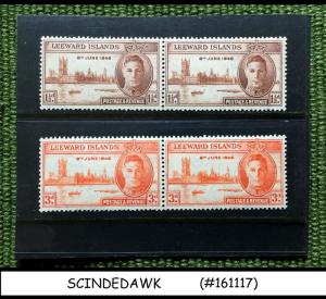 LEEWARD ISLANDS - 1946 KGVI VICTORY SG#115-116 - 4V PAIR - MINT NH