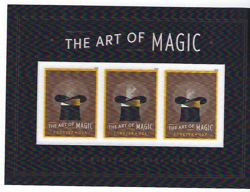 5306 Catalog # The Art of Magic Souvenir Sheet of 3 VF MNH