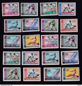 Ajman 1965 Mi31-40 (A+B) Perf+Imperf MNH/MH Olympics Tokyo 15917