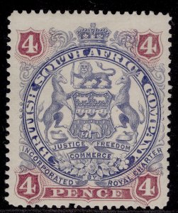 RHODESIA QV SG70, 4d ultramarine & claret, M MINT. Cat £38.