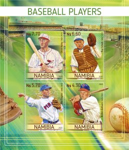 Stamps.Sports. Baseball 2020 year 1+1 sheets perforated Namibia