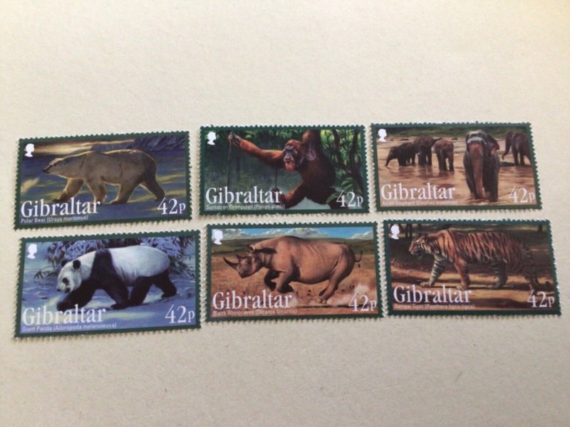 Gibraltar 2011 Endangered Animals mint never hinged  stamps  set A14031