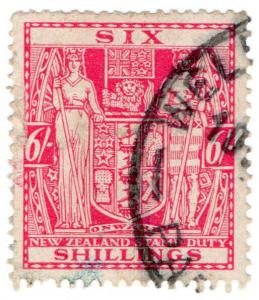 (I.B) New Zealand Revenue : Stamp Duty 6/-