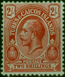 Turks & Caicos Islands 1913 2s Red-Blue-Green SG138 Fine LMM