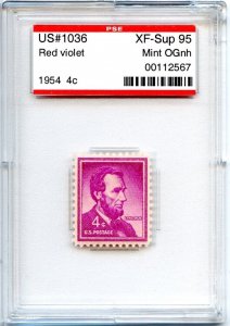 US SCOTT #1036 MINT-XF-SUPERB-OG-NH GRADED 95 PSE SLAB SMQ $45 (7/24/24 GP)