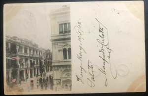 1902 Victoria Hong Kong Picture Postcard Cover To Palermo Italy Postage Due