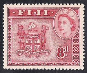 Fiji #155  8p Arms of Fiji, mint OG NH EGRADED XF 91 XXF