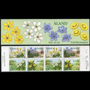 ALAND IS. 1997 - Scott# 133a Booklet-FLowers LH