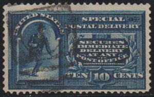 MALACK E1 F/VF, fancy cancel, Vibrant color! c2171