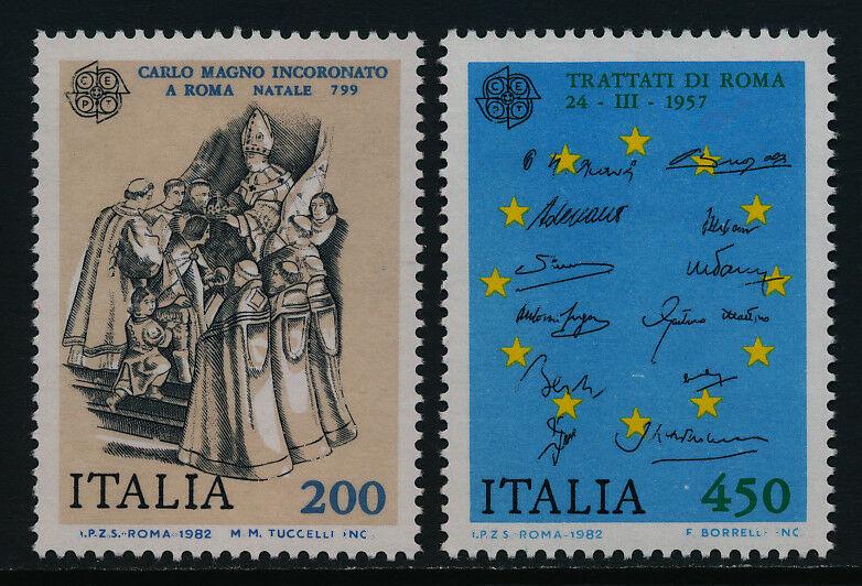 Italy 1513-4 MNH EUROPA, Coronation of Charlemagne, Treaty of Rome