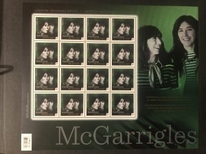 CANADA #2482 Recording artist Sheet of 16 from 2011 - MNH McGarrigles