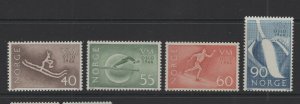 Norway #486-89 (1966 Ski Championship set) F-VFMNH CV $5.30