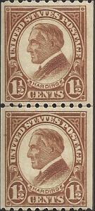 # 605 MINT HINGED YELLOW BROWN WARREN G. HARDING