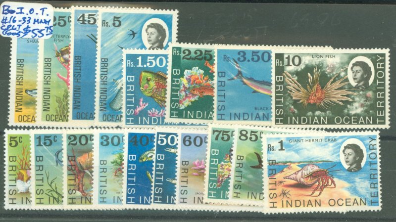 British Indian Ocean Territory #16-33  Single (Complete Set)