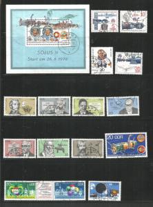 GERMANY – DDR – 1978 – FULL YEAR SET – 87 STAMPS + 4 SHEETS - USED