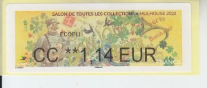 2022 France Mulhouse Vending label for 1.14 euros (Scott NA) MNH