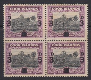 COOK ISLANDS, Scott 115, MNH block (slight toning)