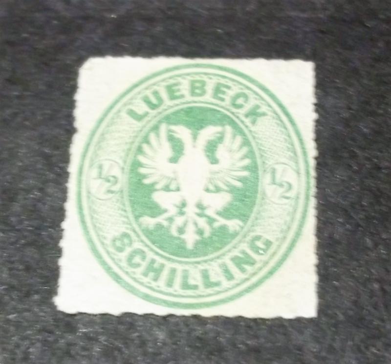 GER. STATE LUBECK #8 MINT HR CV $50.00