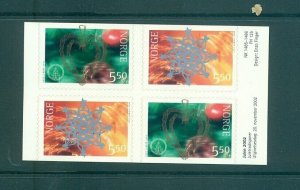 Norway - Sc# 1351a. 2002 Christmas. MNH Booklet Pane. $6.00.