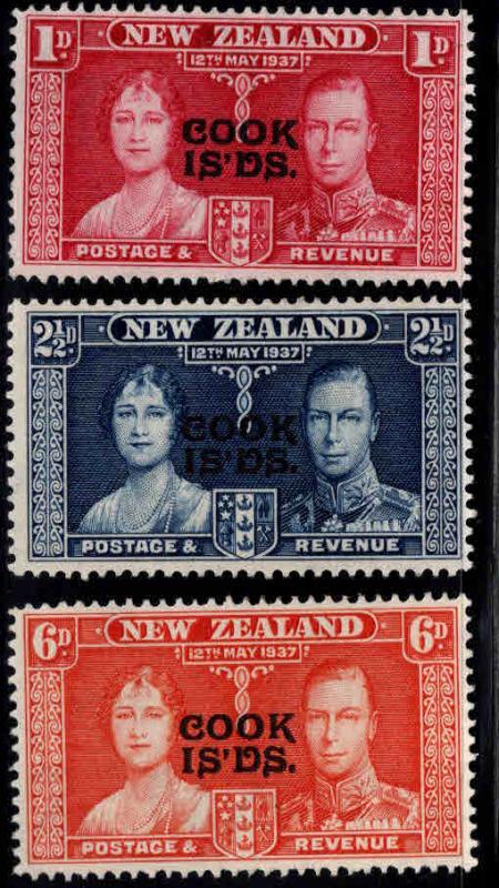 Cook Islands Scott 109-111 MH* Overprint set