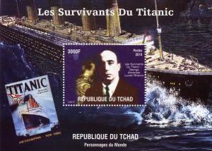 Chad 2010 R.M.S.TITANIC GEORGES RHEIMS SURVIVOR  S/S Perforated MNH