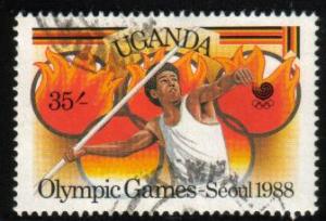 Javelin, 1988 Summer Olympics, Seoul, Uganda SC#609 used