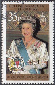 British Antarctic Territory 1996 used Sc #241 35p Formal outfit QEII's 70th B...