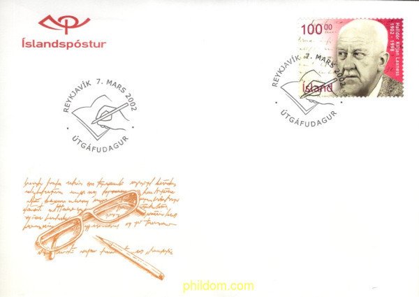 714716 MNH ISLANDIA 2002 CENTENARIO DEL NACIMIENTO DE HALLDOR KILJAN LAXNESS