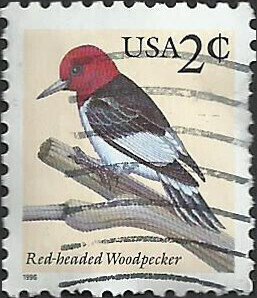 # 3032 USED RED-HEADED WOODPECKER