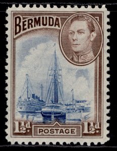 BERMUDA GVI SG111b, 1½d light blue & purple-brown, NH MINT. 