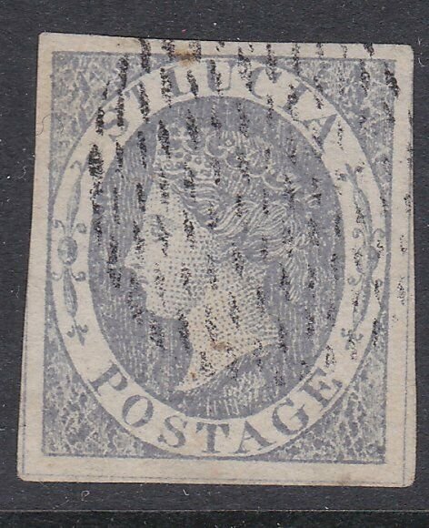 ST LUCIA  An old forgery of a classic stamp.................................D277