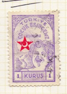 Turkey Crescent Issue 1940 Child Welfare Issue Fine Used 1K. NW-270714