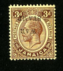 Jamaica Stamps # MR9c VF OG NH Inverted Overprint Scott Value $300.00