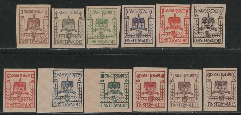 DDR local issues Finsterwalde, Mi # 1 - 12, mint nh