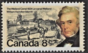 Canada 655 MNH VF 8 Cent William Hamilton Merritt, The Welland Canal, 1824