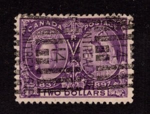 EDSROOM-15330 Canada 62 Used 1897 $2 Jubilee Nicely Centering and Color CV $450