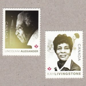 DIE CUT = BLACK HISTORY = set of 2 stamps MNH Canada 2018 #3085i, #3086i