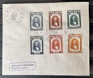 Iceland #'s 240-245 Used Set on Envelope- SCV=$116.50*