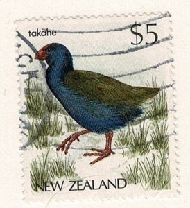 New Zealand #835 used $5 takahe bird