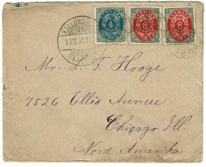 Denmark 1901 Fuglede star cancel on cover to the U.S.