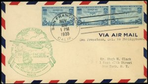 USA #C20 Trans Pacific Airmail FDC 1935 First Flight San Francisco to Manila 