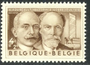 BELGIUM 1955 4fr+2fr Belgian Scientists Semi Postal Sc B578 MLH