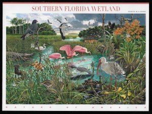 US #4099 39c Southern Florida Wetland Sheet, VF mint never hinged, fresh   VF...