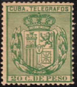 1888 Cuba Stamps E 66 Telegraphs 20c Spain MNH